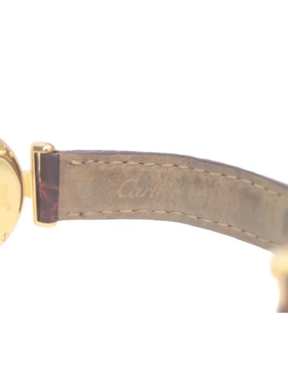 Cartier Must Colise Vermeil SM White Roman Dial Leather Quartz